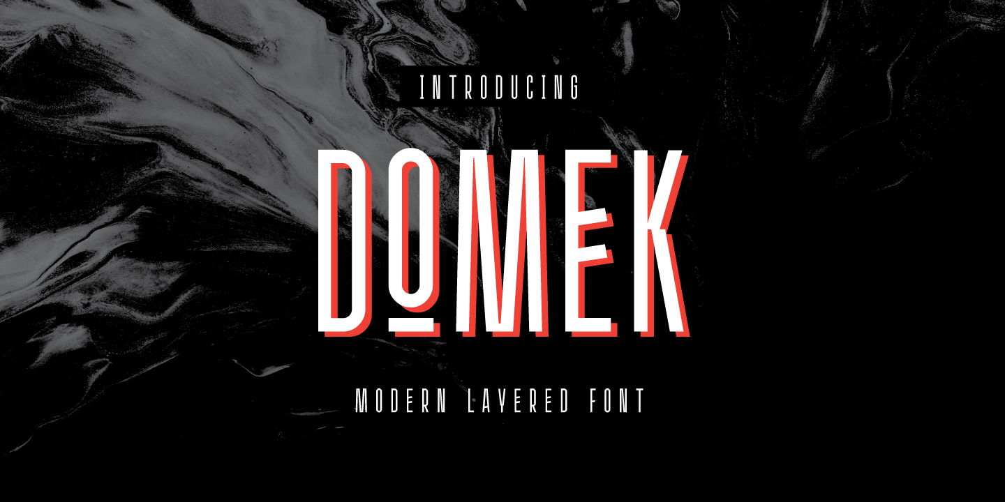 Domek Shadow Font preview